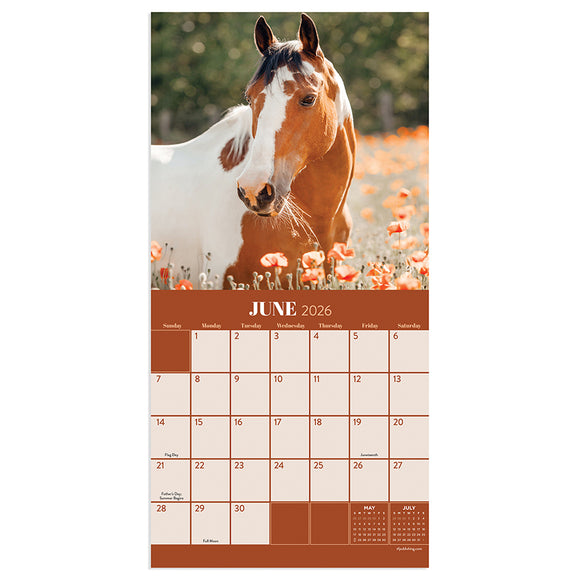 2026 Horses Mini Calendar