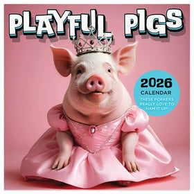 2026 Playful Pigs Mini Calendar