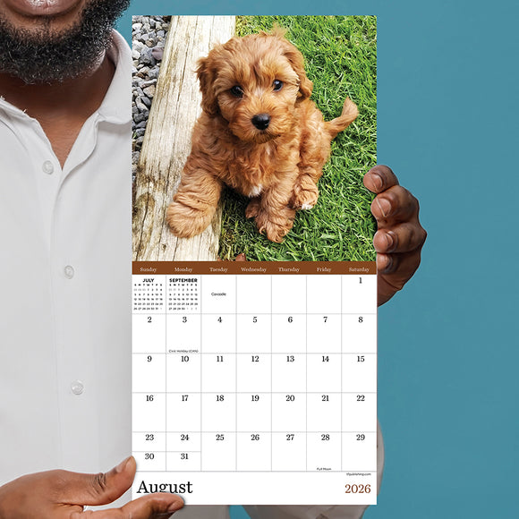 2026 Puppies Mini Calendar
