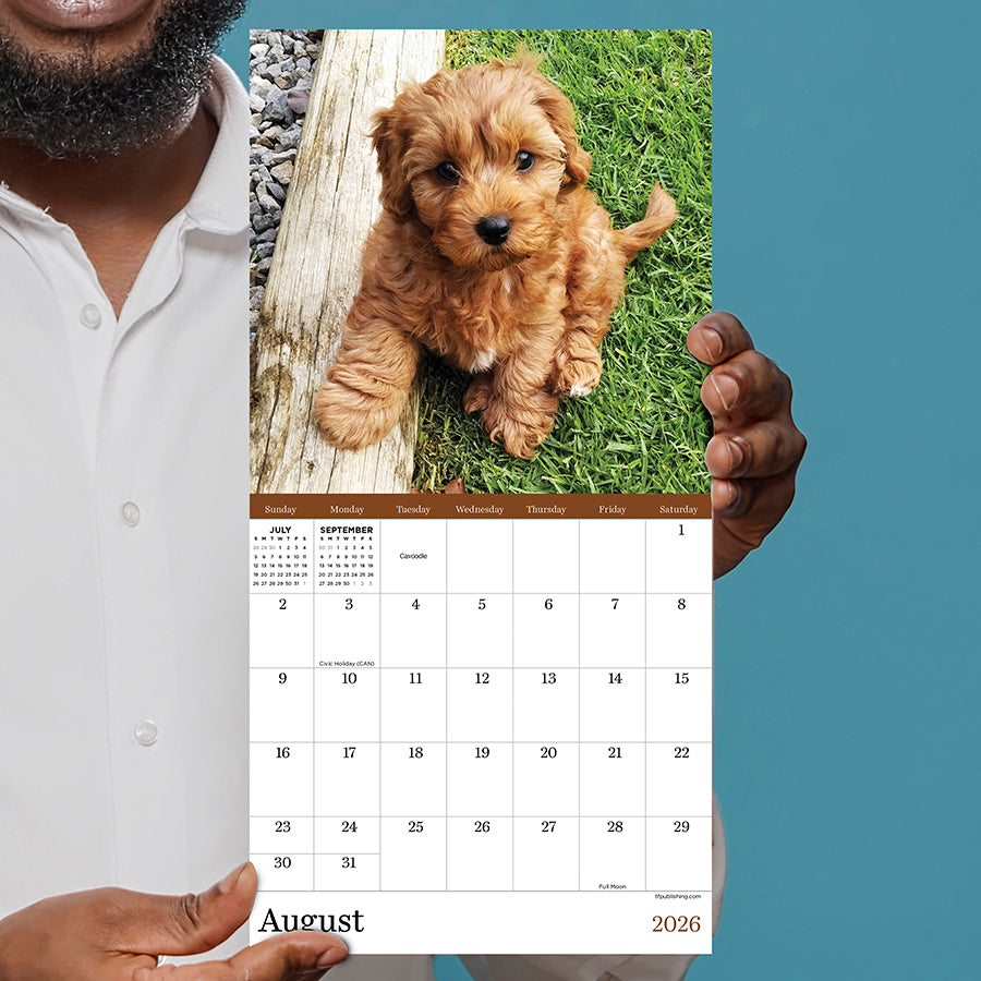 2026 Puppies Mini Calendar - 0