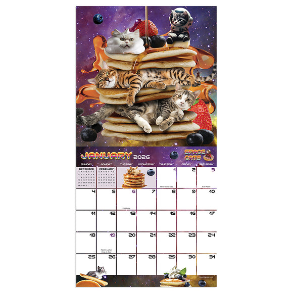 2026 Space Cats Mini Calendar