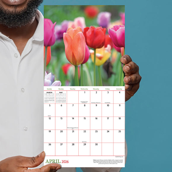 2026 Flowers Mini Calendar
