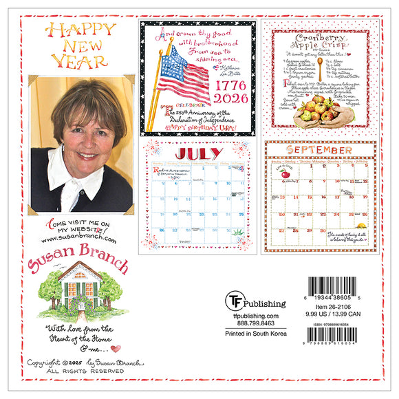 2026 Susan Branch Mini Calendar