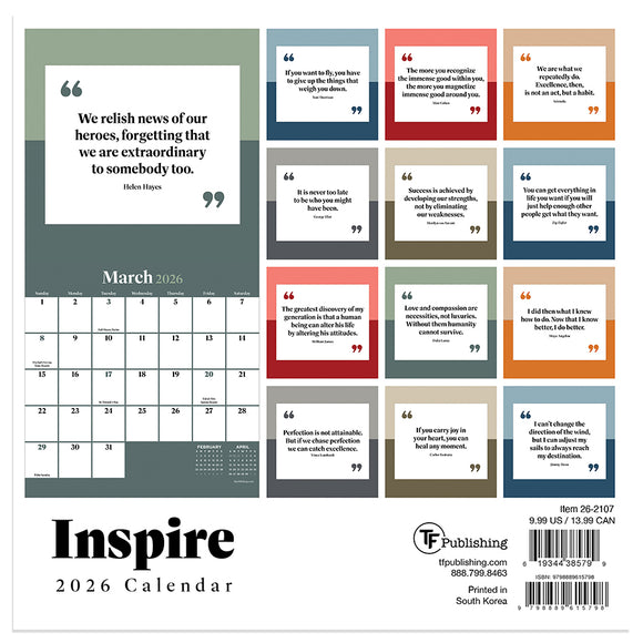 2026 Inspire Mini Calendar