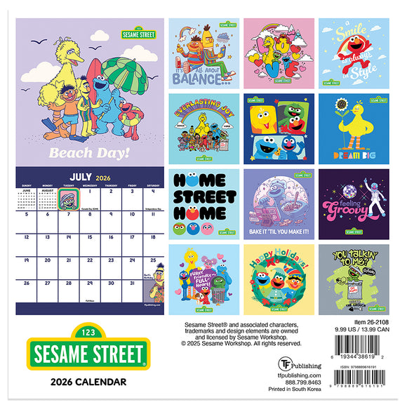2026 Sesame Street Mini Calendar