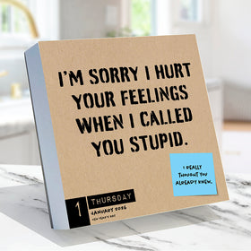 2026 Anti Affirmations/Daily Sarcasm Daily Desktop Calendar - 0
