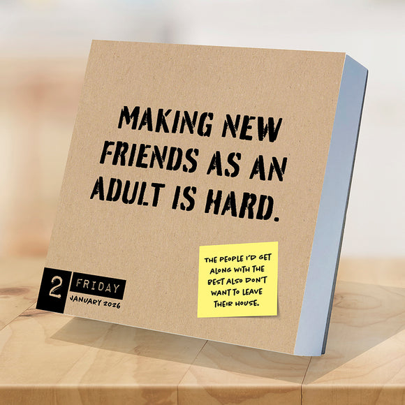 2026 Anti Affirmations/Daily Sarcasm Daily Desktop Calendar