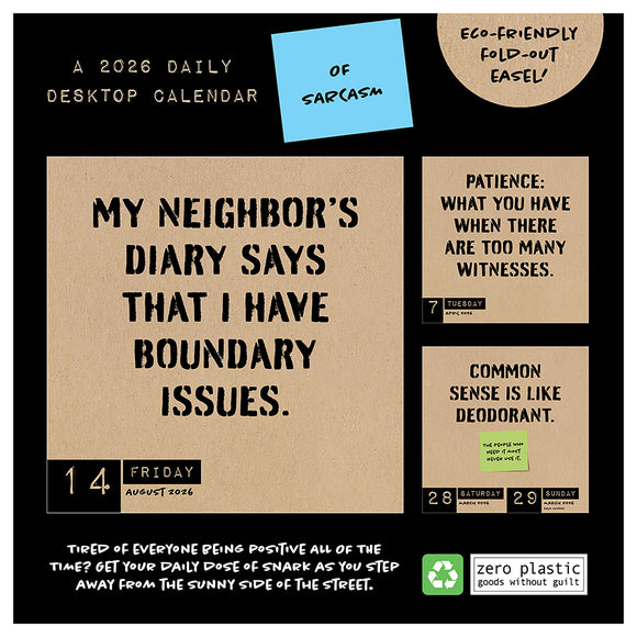 2026 Anti Affirmations/Daily Sarcasm Daily Desktop Calendar