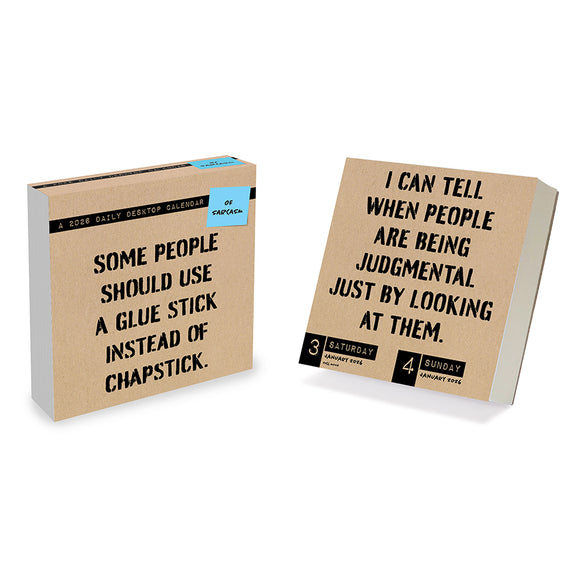 2026 Anti Affirmations/Daily Sarcasm Daily Desktop Calendar