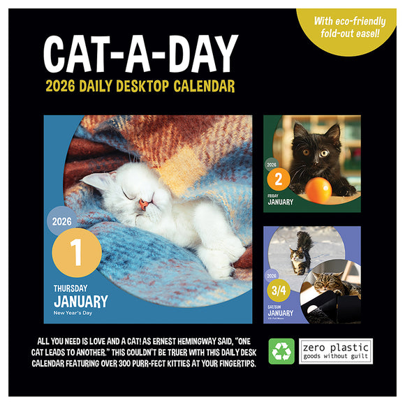 2026 Cat A Day Daily Desktop Calendar