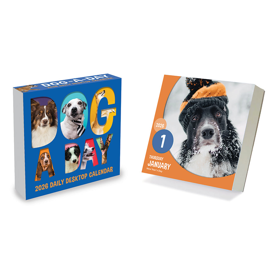 2026 Dog A Day Daily Desktop Calendar