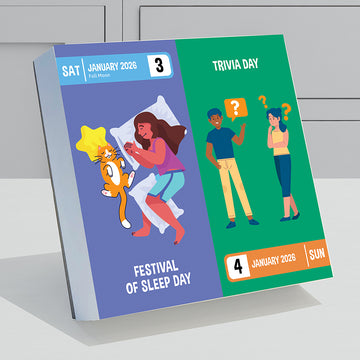 2026 Every Day's A Holiday Daily Desktop Calendar - 0