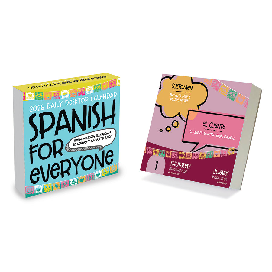 2026 Spanish Words Daily Desktop Calendar