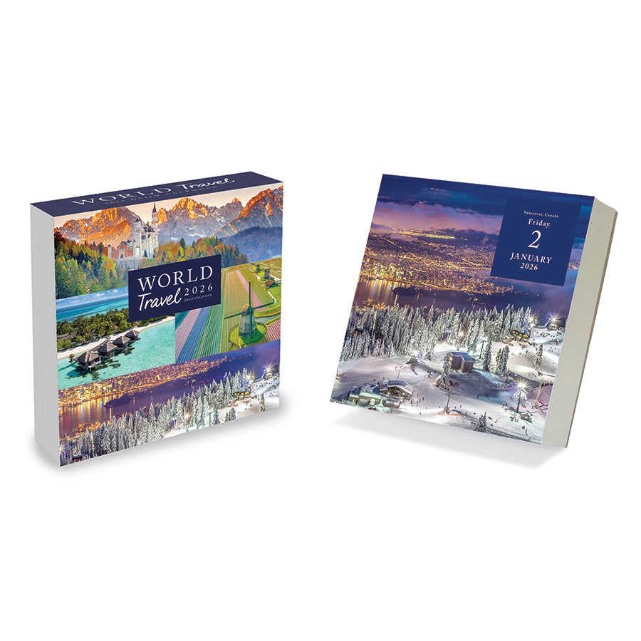 2026 World Travel Daily Desktop Calendar