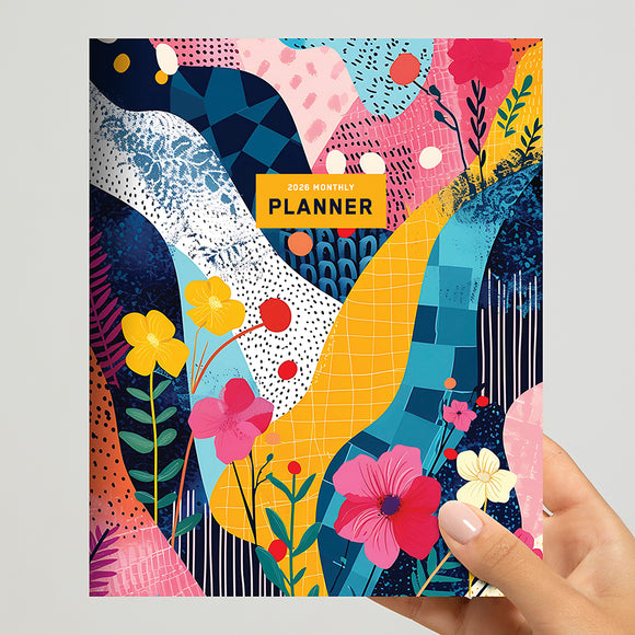 2026 Colorful Collage Medium Monthly Planner