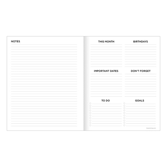 2026 Drawn Daisies Medium Monthly Planner