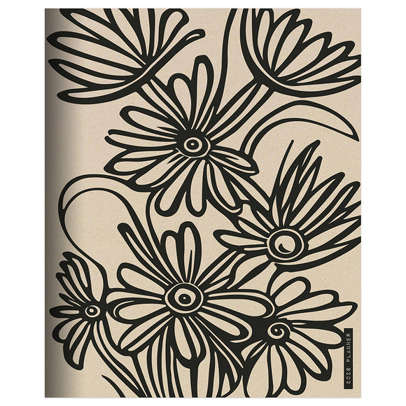 2026 Drawn Daisies Medium Monthly Planner