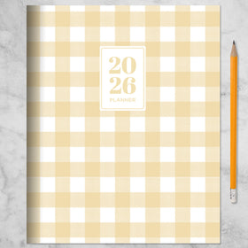 2026 Gingham Wheat Medium Monthly Planner