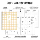 2026 Gingham Wheat Medium Monthly Planner-2