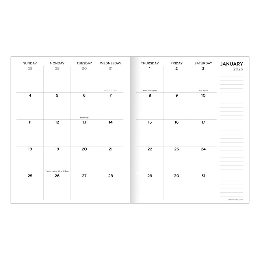 2026 Goldenrod Flowers Medium Monthly Planner