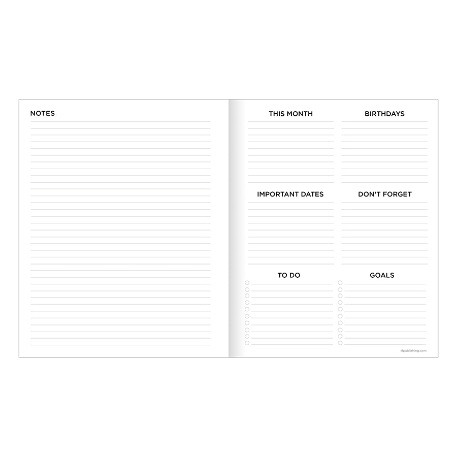 2026 Goldenrod Flowers Medium Monthly Planner