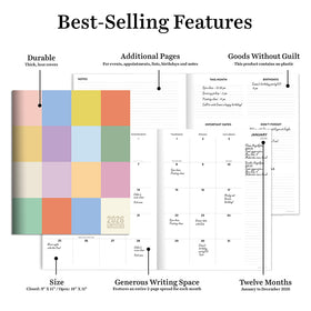 2026 Color Swatch Large Monthly Planner - 0