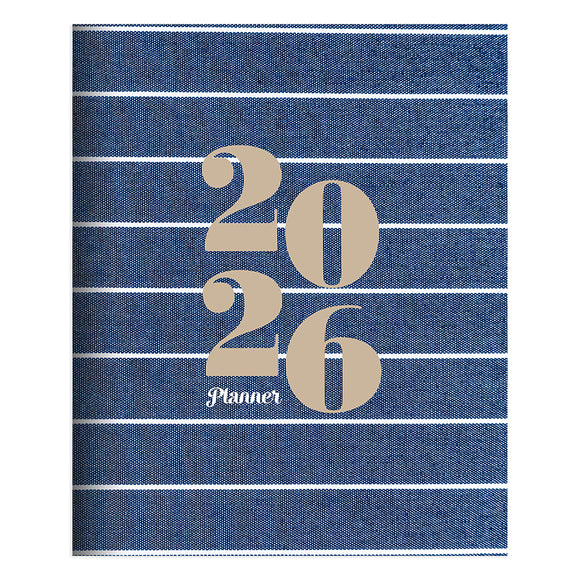 2026 Denim Large Monthly Planner