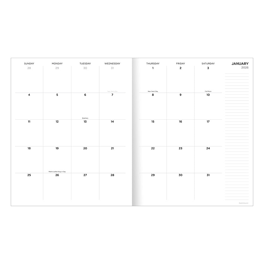 2026 Exotic Cat Large Monthly Planner