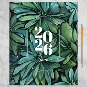 2026 Succulent Large Monthly Planner
