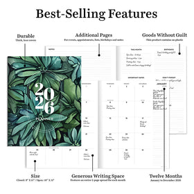 2026 Succulent Large Monthly Planner - 0