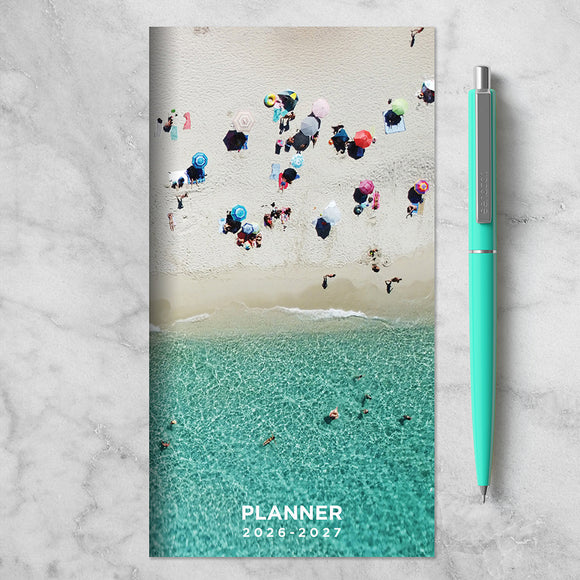 2026-2027 Beaches Small Monthly Pocket Planner