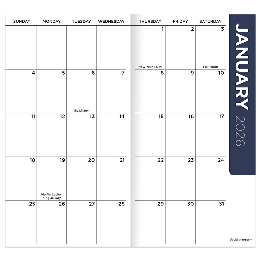 2026-2027 Checkerboard Small Monthly Pocket Planner
