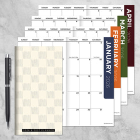 2026-2027 Checkerboard Small Monthly Pocket Planner - 0