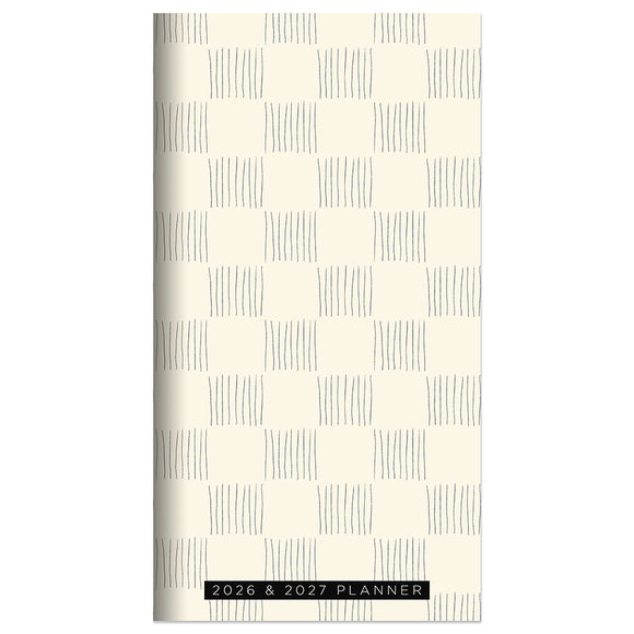 2026-2027 Checkerboard Small Monthly Pocket Planner