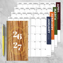 2026-2027 Classic Oak Small Monthly Pocket Planner-2
