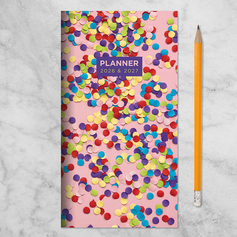 2026-2027 Confetti Party Small Monthly Pocket Planner