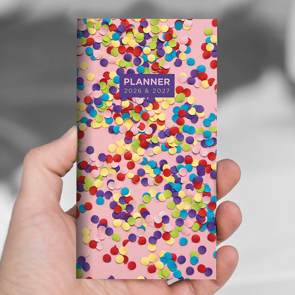 2026-2027 Confetti Party Small Monthly Pocket Planner