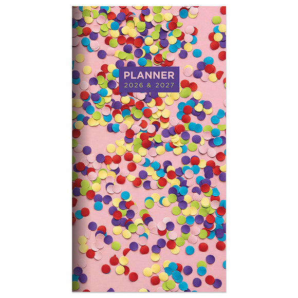 2026-2027 Confetti Party Small Monthly Pocket Planner