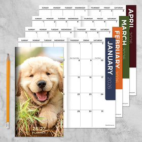 2026-2027 Dog Small Monthly Pocket Planner - 0