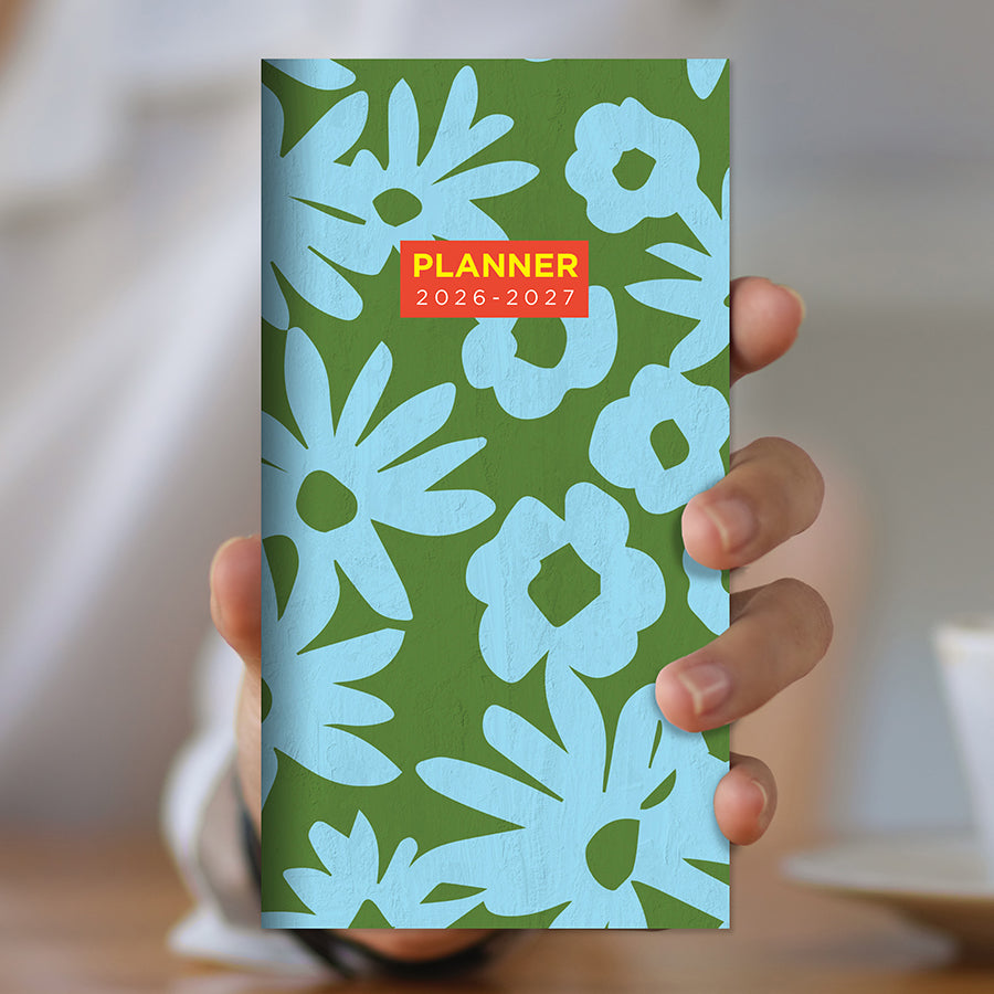 2026-2027 Flower Stencil Small Monthly Pocket Planner