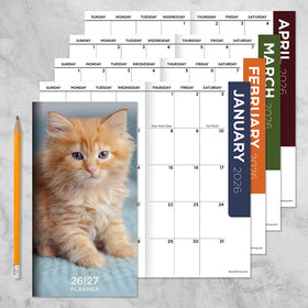 2026-2027 Kitten Small Monthly Pocket Planner - 0
