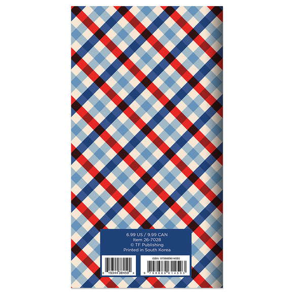 2026-2027 Patriotic Plaid Small Monthly Pocket Planner