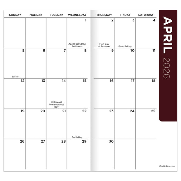 2026-2027 Smiley Small Monthly Pocket Planner