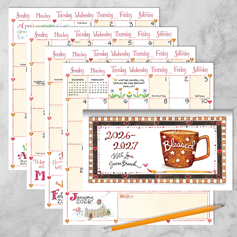 2026-2027 Susan Branch Small Monthly Pocket Planner - 0
