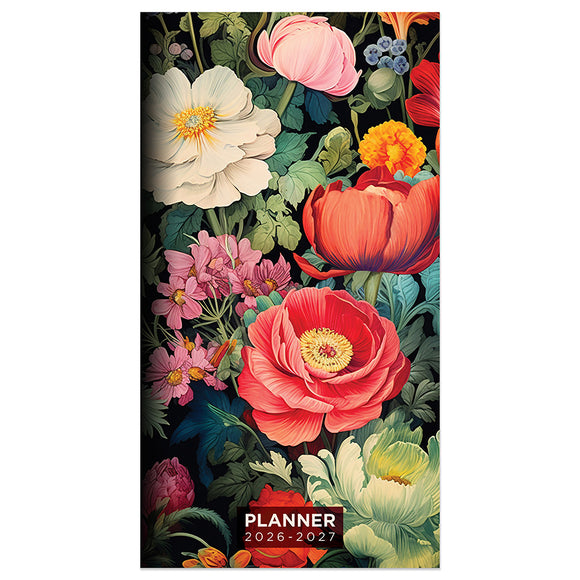 2026-2027 Vintage Blooms Small Monthly Pocket Planner