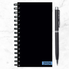 2026 Black Small Weekly Monthly Planner
