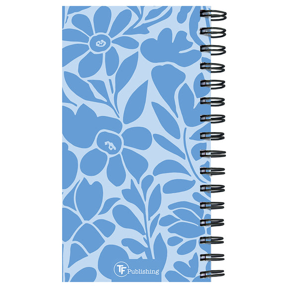 2026 Blue Blooms Small Weekly Monthly Planner