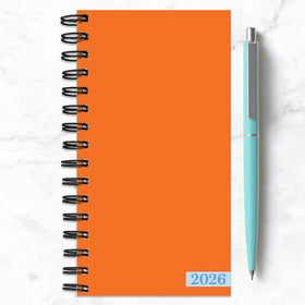 2026 Orange Small Weekly Monthly Planner - 0