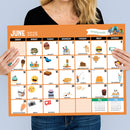 2026 Every Day's A Holiday Large Desk Pad Monthly Blotter Calendar-1