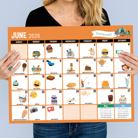 2026 Every Day's A Holiday Large Desk Pad Monthly Blotter Calendar